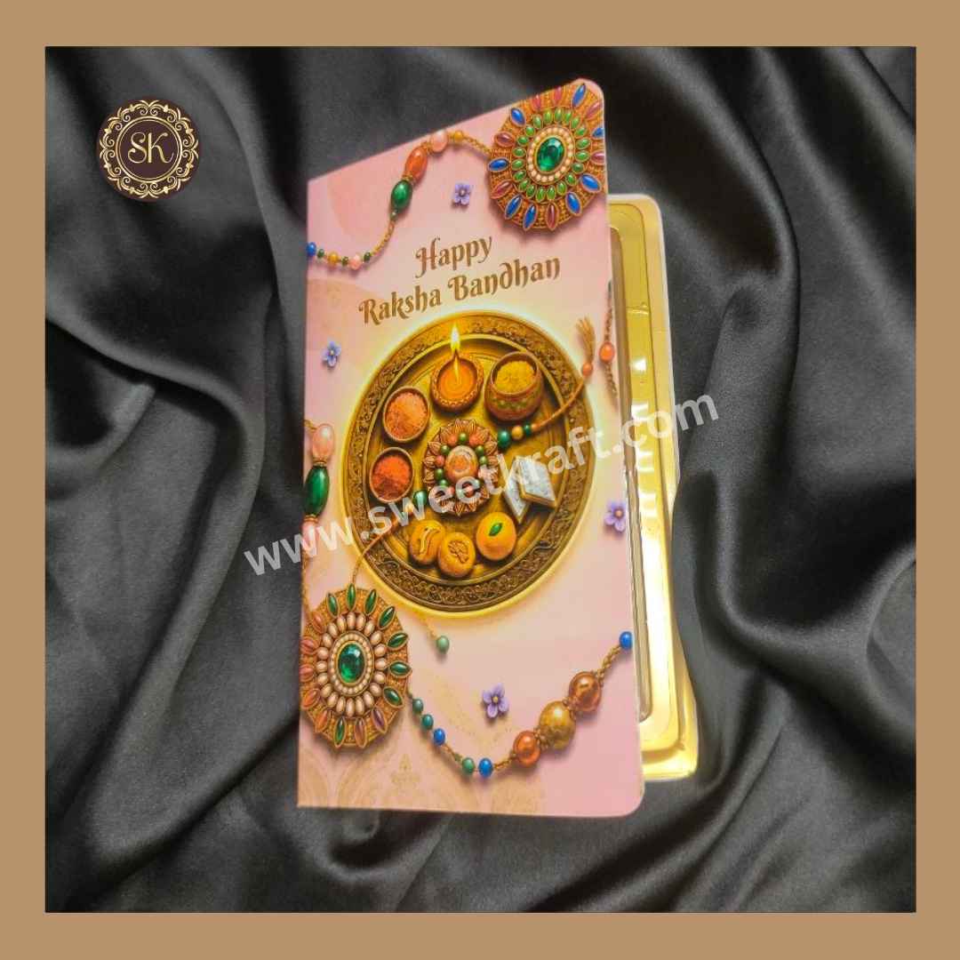 Happy Raksha Bandhan Bar Book | Chocolate Bar Book | Chocolate Box | Bar Box | Pink - (Pack Of 5pcs)