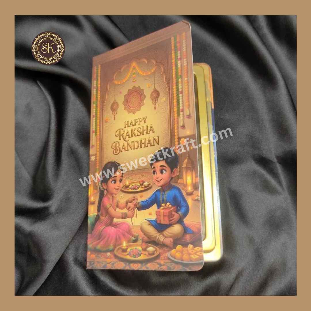 Happy Raksha Bandhan Bar Book | Chocolate Bar Book | Chocolate Box | Bar Box | Brown Colour - (Pack Of 5pcs)