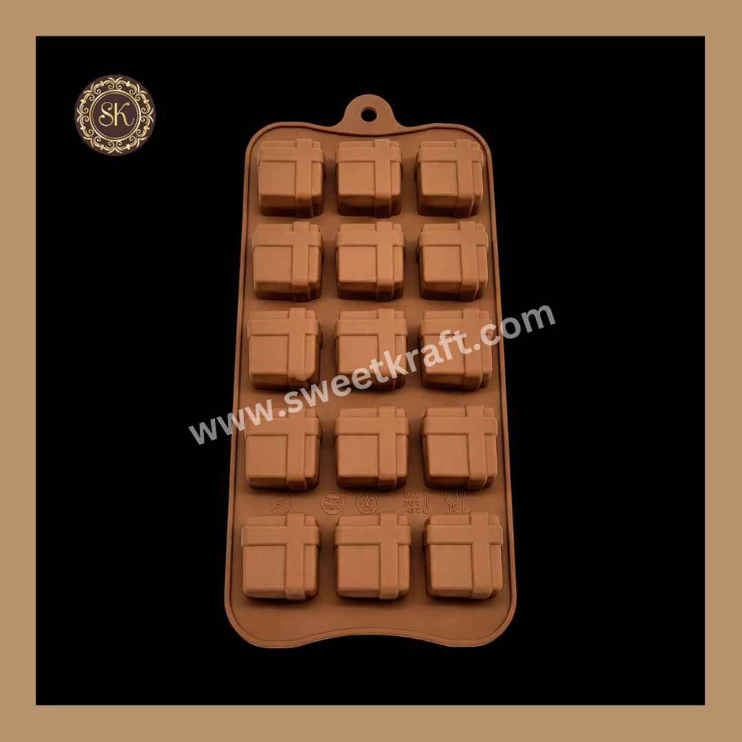 Silicon Chocolate Mould | Chocolate Mould | Square Silicone Mould | Brown | Pack Of 1pc (CSM-036)
