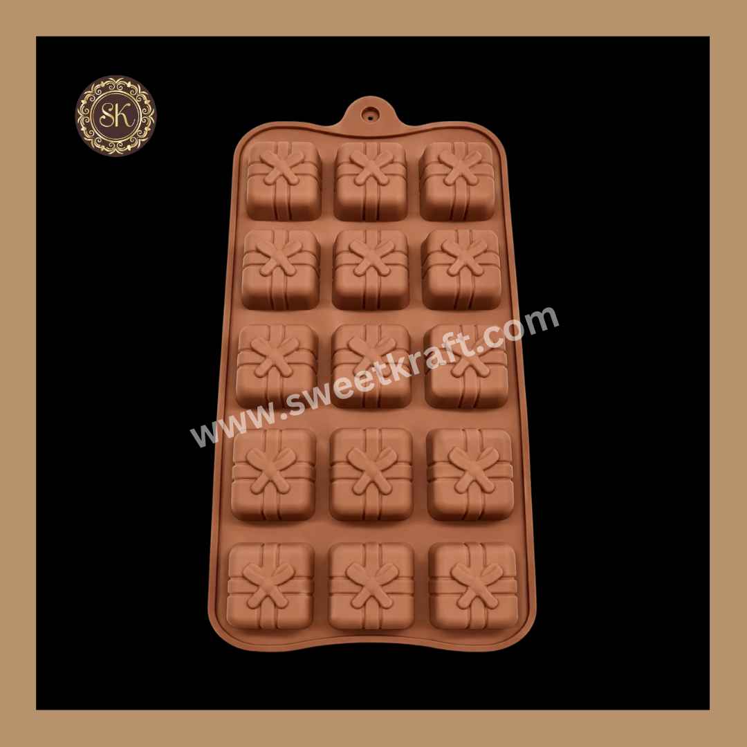 Silicon Chocolate Mould | Chocolate Mould | Square Silicone Mould | Brown | Pack Of 1pc (CSM-0367)