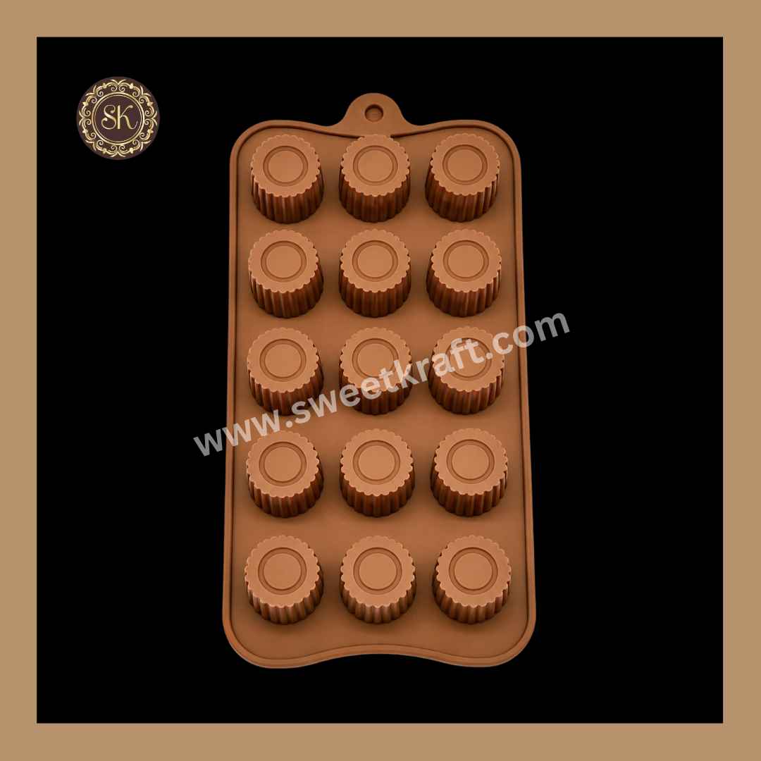 Silicon Chocolate Mould | Chocolate Mould | Round Silicone Mould | Brown | Pack Of 1pc (CSM-0368)