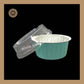 Round Foil Container | Dessert Foil Containers | Alunimium Foil Container With Lid Cover | Color - Tiffany Blue | Pack Of -10pcs, 50pcs & 100pcs