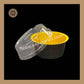 Round Foil Container | Dessert Foil Containers | Alunimium Foil Container With Lid Cover | Color - Black | Pack Of -10pcs, 50pcs & 100pcs