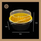 Round Foil Container | Dessert Foil Containers | Alunimium Foil Container With Lid Cover | Color - Black | Pack Of -10pcs, 50pcs & 100pcs