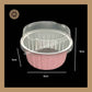 Round Foil Container | Dessert Foil Containers | Alunimium Foil Container With Lid Cover | Color - Pink | Pack Of -10pcs, 50pcs & 100pcs
