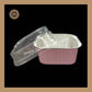 Square Foil Container | Brownie Container | Dessert Foil Containers | Alunimium Foil Container With Lid Cover | Color - Pink | Pack Of -10pcs, 50pcs & 100pcs