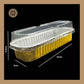 Rectangle Foil Container | Cake Container | Dessert Foil Containers | Alunimium Foil Container With Lid Cover | Color - Golden | Pack Of -10pcs, 50pcs & 100pcs