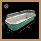 Rectangle Foil Container | Cake Container | Dessert Foil Containers | Alunimium Foil Container With Lid Cover | Color - Tiffany Blue | Pack Of -10pcs, 50pcs & 100pcs