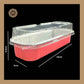 Rectangle Foil Container | Cake Container | Dessert Foil Containers | Alunimium Foil Container With Lid Cover | Color - Red | Pack Of -10pcs, 50pcs & 100pcs