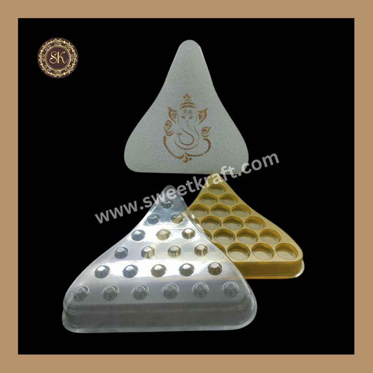 21 Cavity Silver Modak Box | Modak Shape Box | Modak Box Cavity Tray With Lid | Pack Of 5pcs & 10pcs