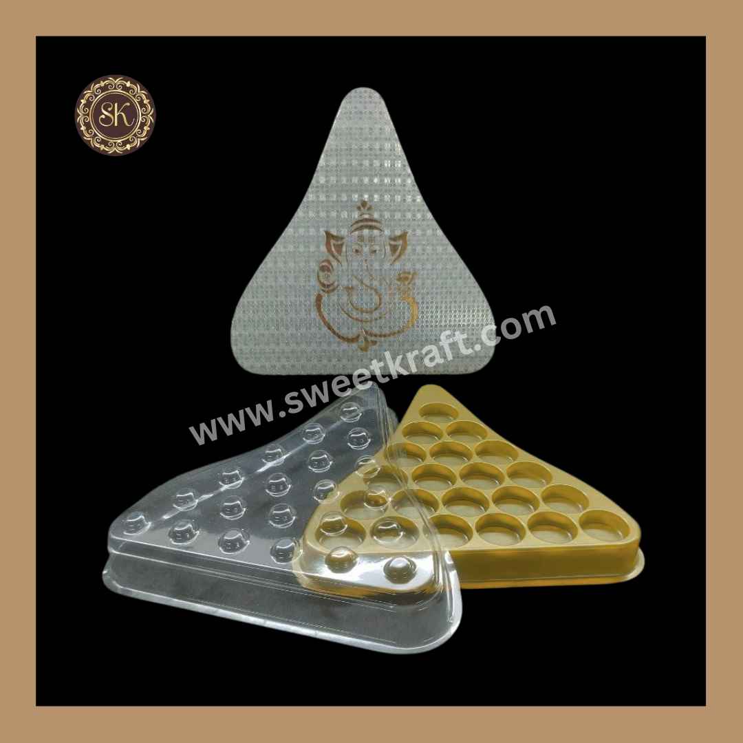 21 Cavity Silver Tikli Modak Box | Modak Shape Box | Modak Box Cavity Tray With Lid | Pack Of 5pcs & 10pcs