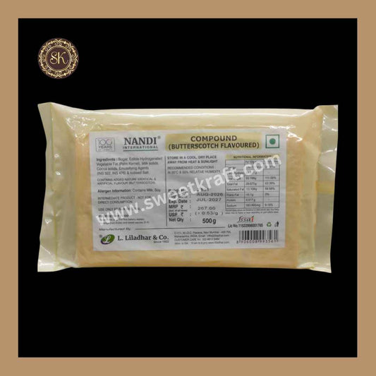 Butterscotch Flavoured Compound | Butterscotch Compound | White | Nandi - 500gms