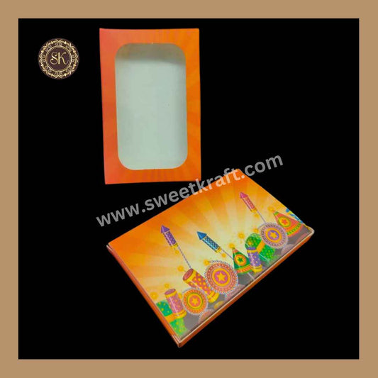 Diwali Chocolate Bar Boxes | Chocolate Box | Chocolate Gifting Box | Orange Colour | Pack of 5 and&nbsp;Pack of 10