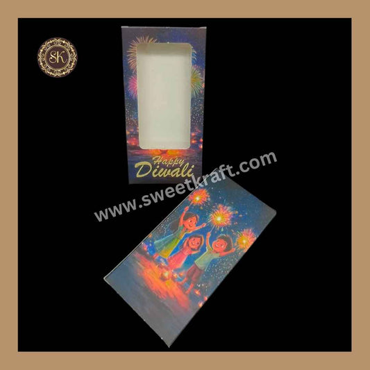 Diwali Chocolate Bar Boxes | Chocolate Box | Chocolate Gifting Box | Blue Colour | Pack of 5 & Pack of 10 BB44