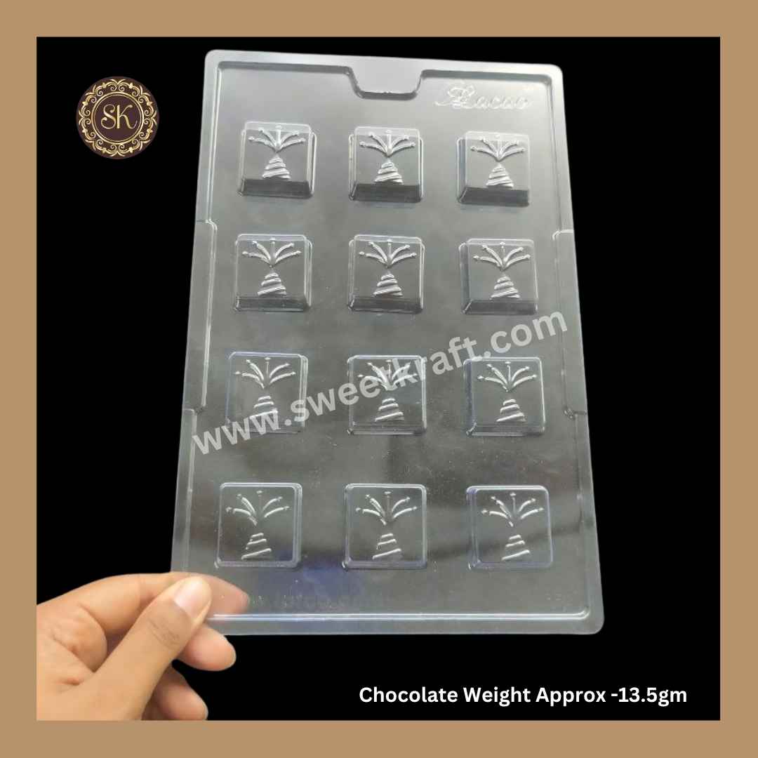 Plastic Chocolate Mould | Cacao | Square Diwali Cracker Mould | Cracker Mould | PVC Mould | Plastic Mould  (PM-399)