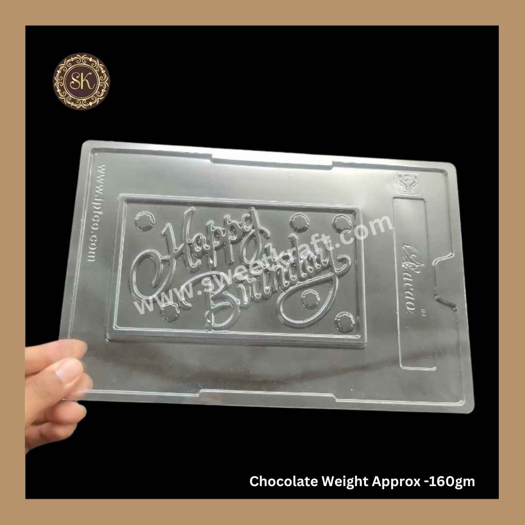 Plastic Chocolate Mould | Cacao | Happy Birthday Mould | Birthday Mould | PVC Mould | Plastic Mould  (PM-402)