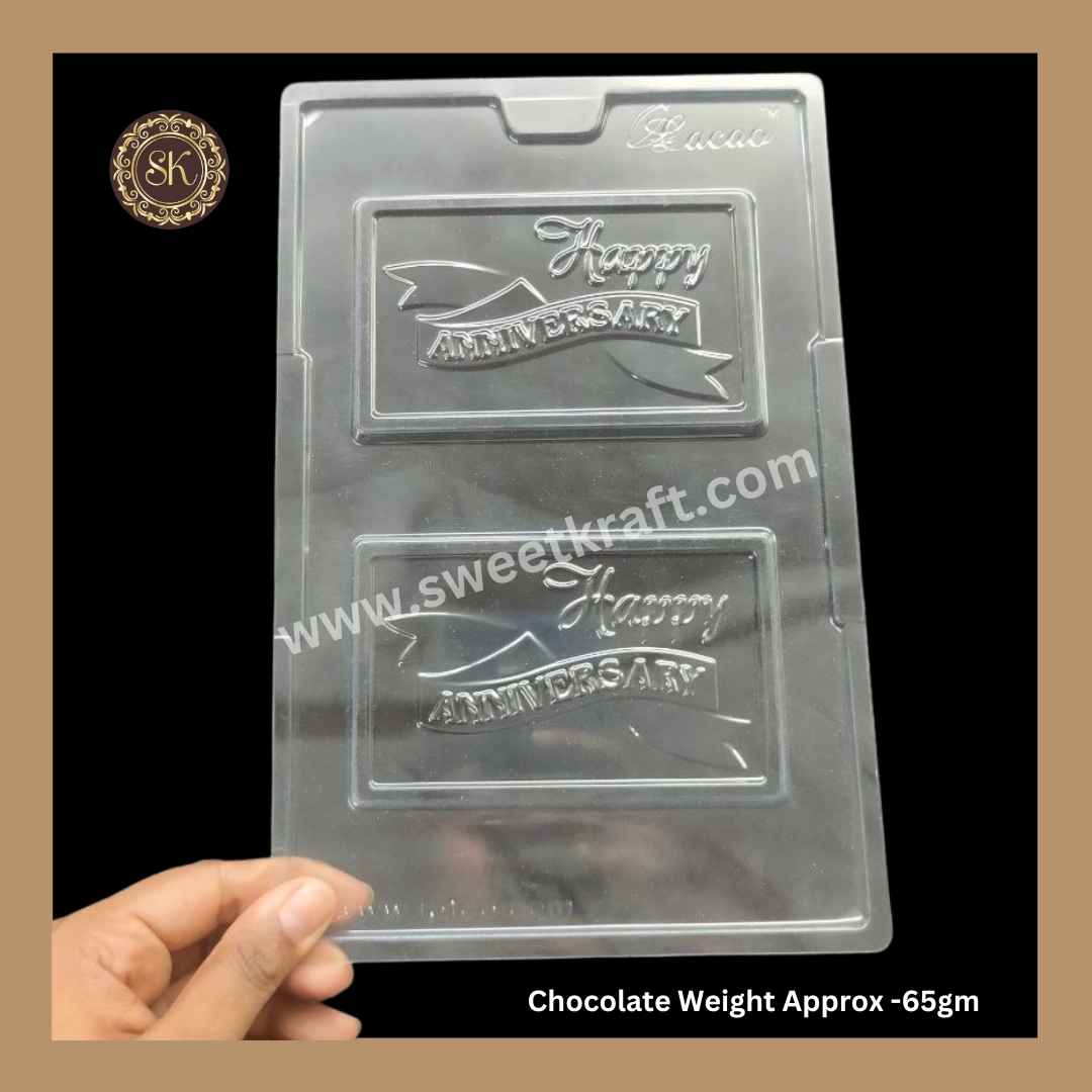Plastic Chocolate Mould | Cacao | Happy Anniversary Mould | Anniversary Mould | Anniversary PVC Mould | Plastic Mould (PM-404)