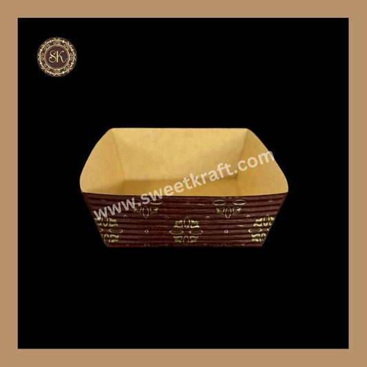 Brownie Cake Mould | Bake and Serve | Paper Baking Mould | Square Shape - 8.5cm x 8.5cm x 3cm