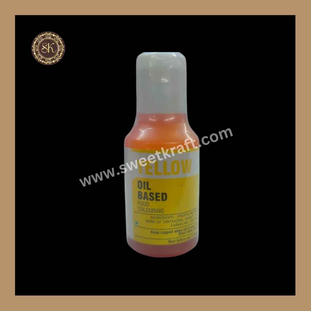 Oil Based Food Colour | Chocolate Colour | Candy Oil Colour | Yellow Colour | Bake Haven - 15g