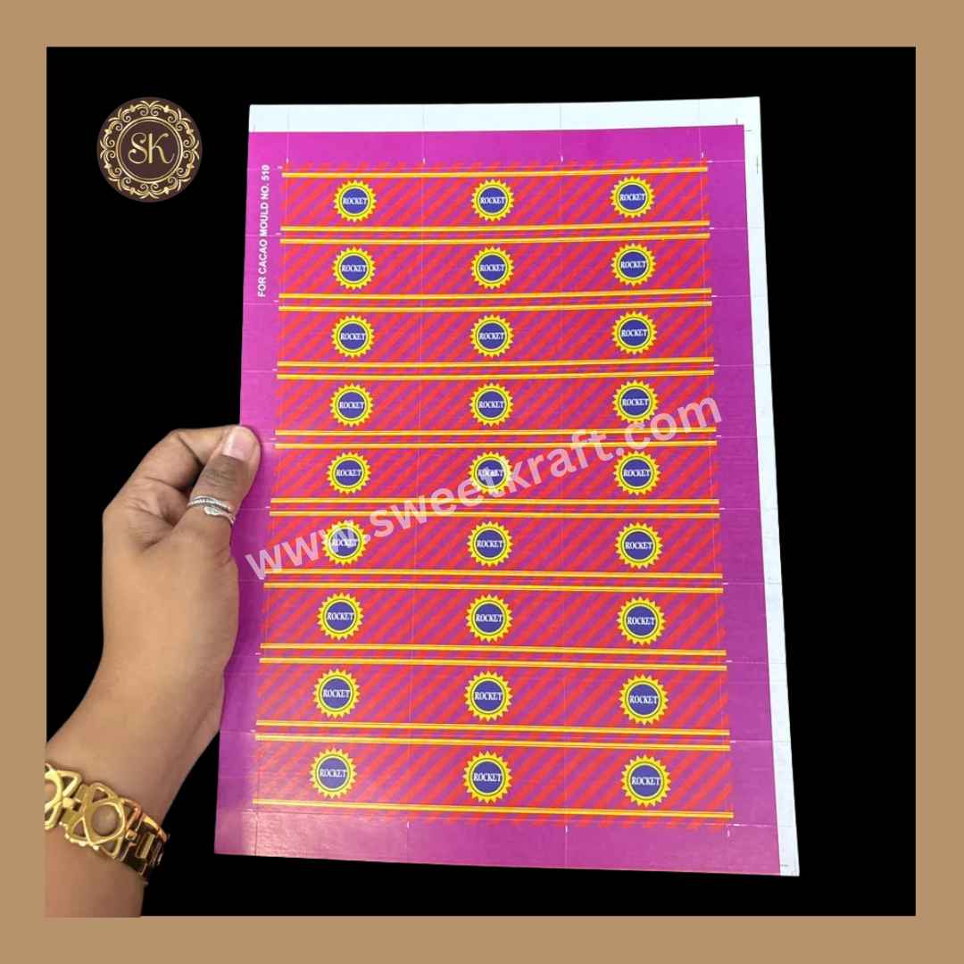 Rocket Bomb Sticker | Diwali Sticker | Chocolate Stickers | Cracker Stickers | Pack of 5sheets - (DS-004)