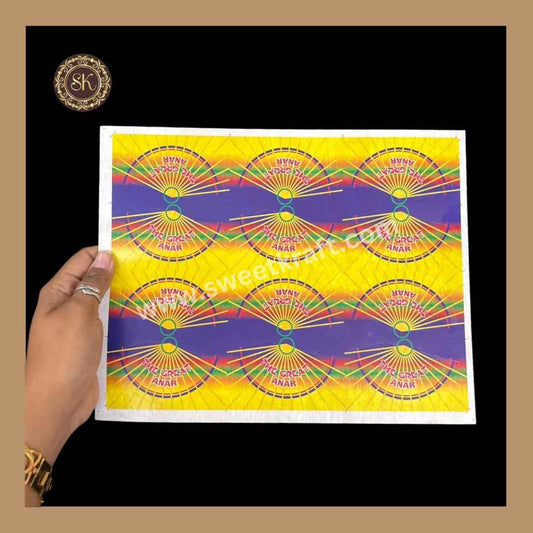 Anar Bomb Sticker | Diwali Sticker | Chocolate Stickers | Cracker Stickers | Pack of 5sheets - (DS-006)