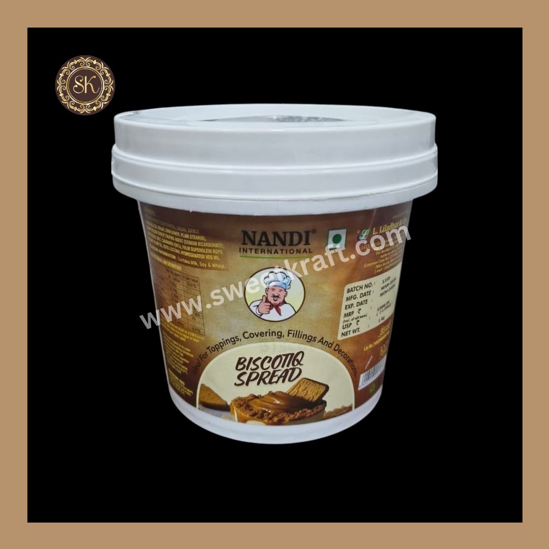 Biscotiq Spread | Toppings | Covering | Fillings | Decorations | Nandi Brand - 1kg