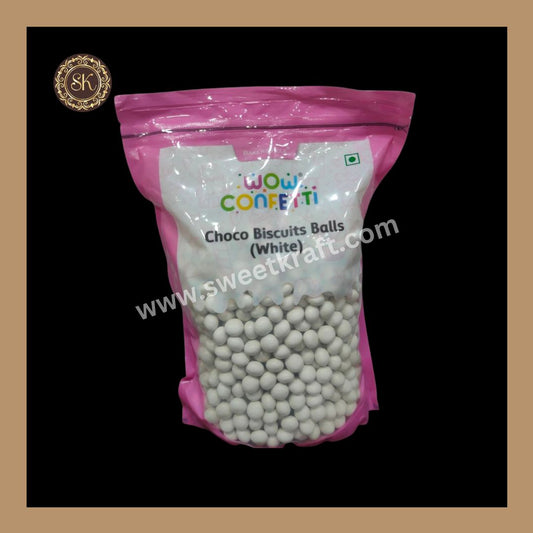 Choco Biscuits Balls White | Wow Confetti | Bakersville - 1kg