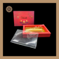 6 Partition Diwali Box | Mithai Box | Happy Diwali | Golden Cavity Box | Chocolate Box | Gift Box | Red Colour - (With Cavity & Lid Cover)