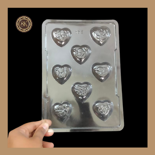 Plastic chocolate mould | Heart Mould | Plastic Mold | Plastic molds (PM-307)