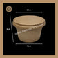 Mini Kraft Salad Bowl With Paper Lid Cover | Kraft Paper Container | 250ml | Pack of 25pcs, 50pcs,and 100pcs
