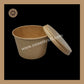 Mini Kraft Salad Bowl With Paper Lid Cover | Kraft Paper Container | 250ml | Pack of 25pcs, 50pcs,and 100pcs
