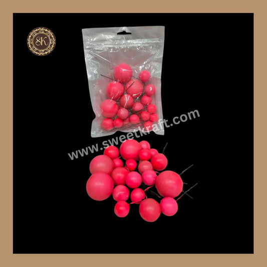 Faux Balls | Pearl Faux Balls | Cake Decoration item | Purple - Pack of 20 Pieces.