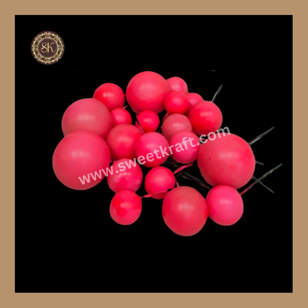 Faux Balls | Pearl Faux Balls | Cake Decoration item | Purple - Pack of 20 Pieces.