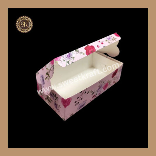 2 Floral Brownie Box | Printed Brownie Box | Pink Brownie box Sweetkraft | Baking supplies