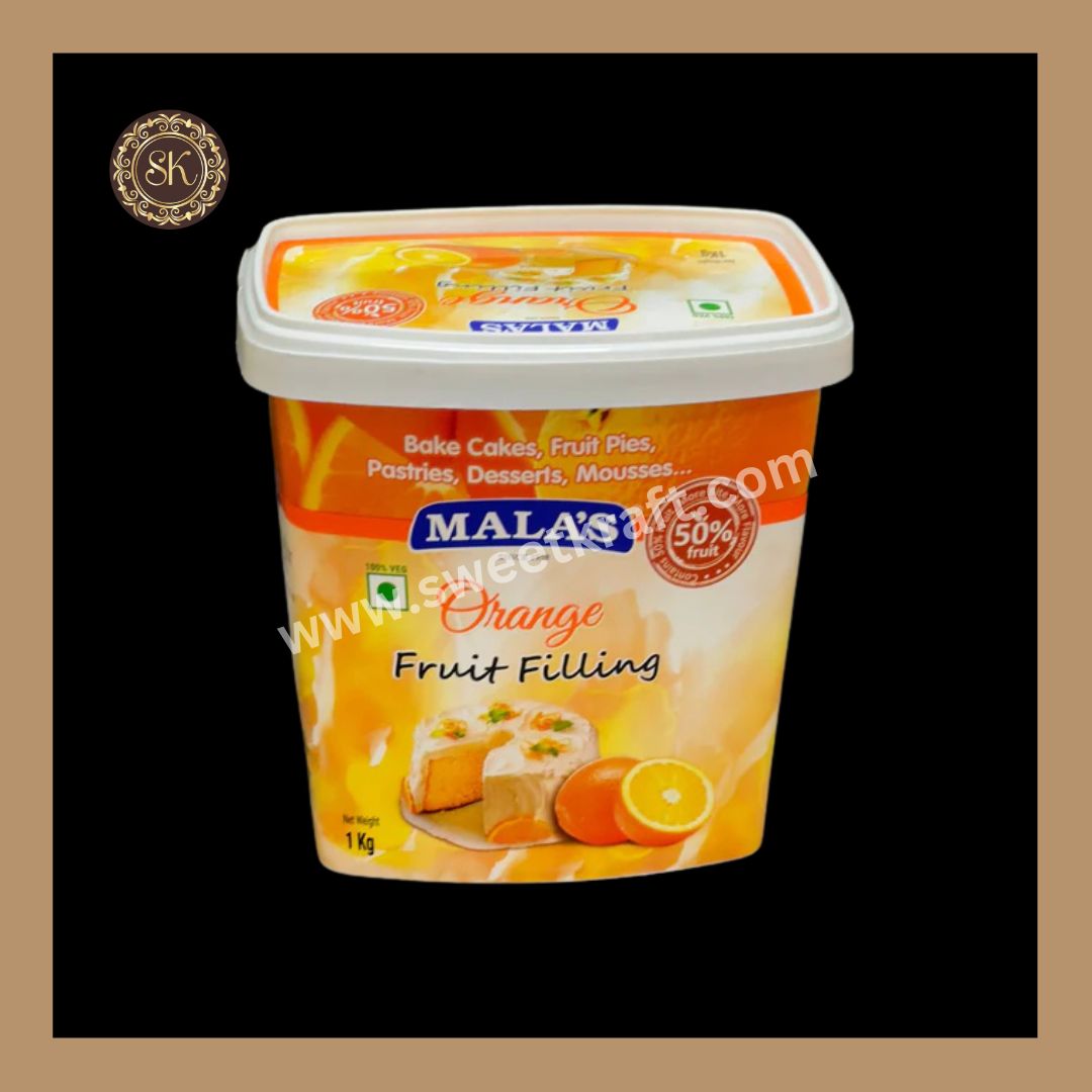Orange Fruit Filling 1kg - Mala's