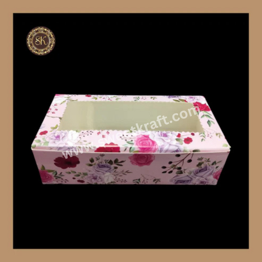 2 Floral Brownie Box | Printed Brownie Box | Pink Brownie box Sweetkraft | Baking supplies