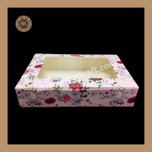 6 Floral Brownie Box | Printed Brownie Box | Pink Brownie box Sweetkraft | Baking supplies