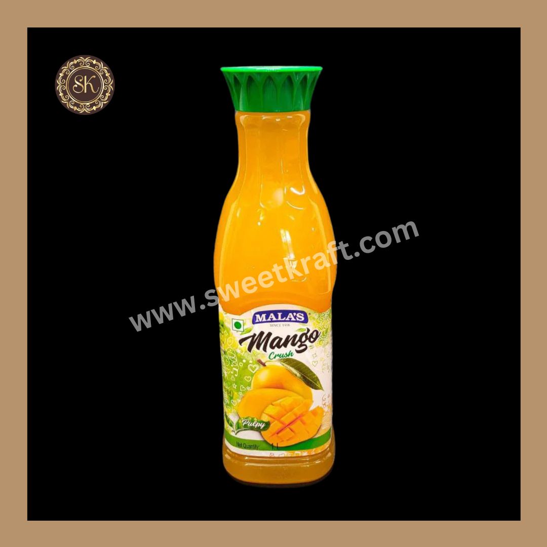 Mala's | Mango Whole Fruit Crush | With Fruit Pieces- 1Litre Sweetkraft | Baking supplies