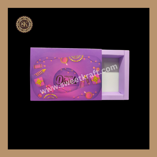 9 Cavity Diwali Box | Mithai Box | Happy Diwali | Golden Cavity Box | Chocolate Box | Gift Box | Purple Colour - (Only Box)