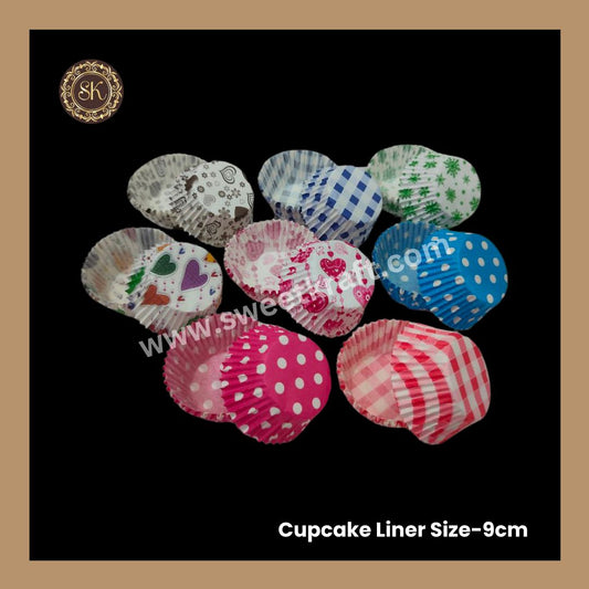 Cupcake Paper Liner | Paper Cake Cup | Chocolate | Mithai | Printed | Liner | Flair - 9cm (100pcs) Sweetkraft | Baking supplies