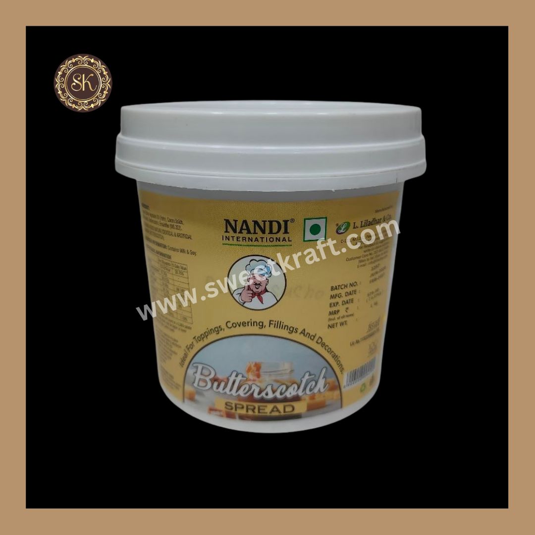 Butterscotch Spread | Toppings | Covering | Fillings | Decorations | Nandi Brand - 1kg