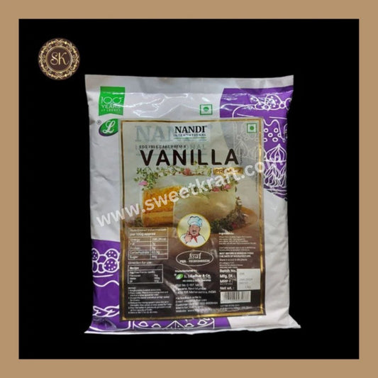 Vanilla Cake Premix | Cake Premix | Egg Free Vanilla Flavoured Premium Premix | Nandi - 1 Kg