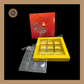 9 Cavity Diwali Box | Mithai Box | Happy Diwali | Golden Cavity Box | Chocolate Box | Gift Box | Yellow Colour - (With Cavity & Lid Cover)