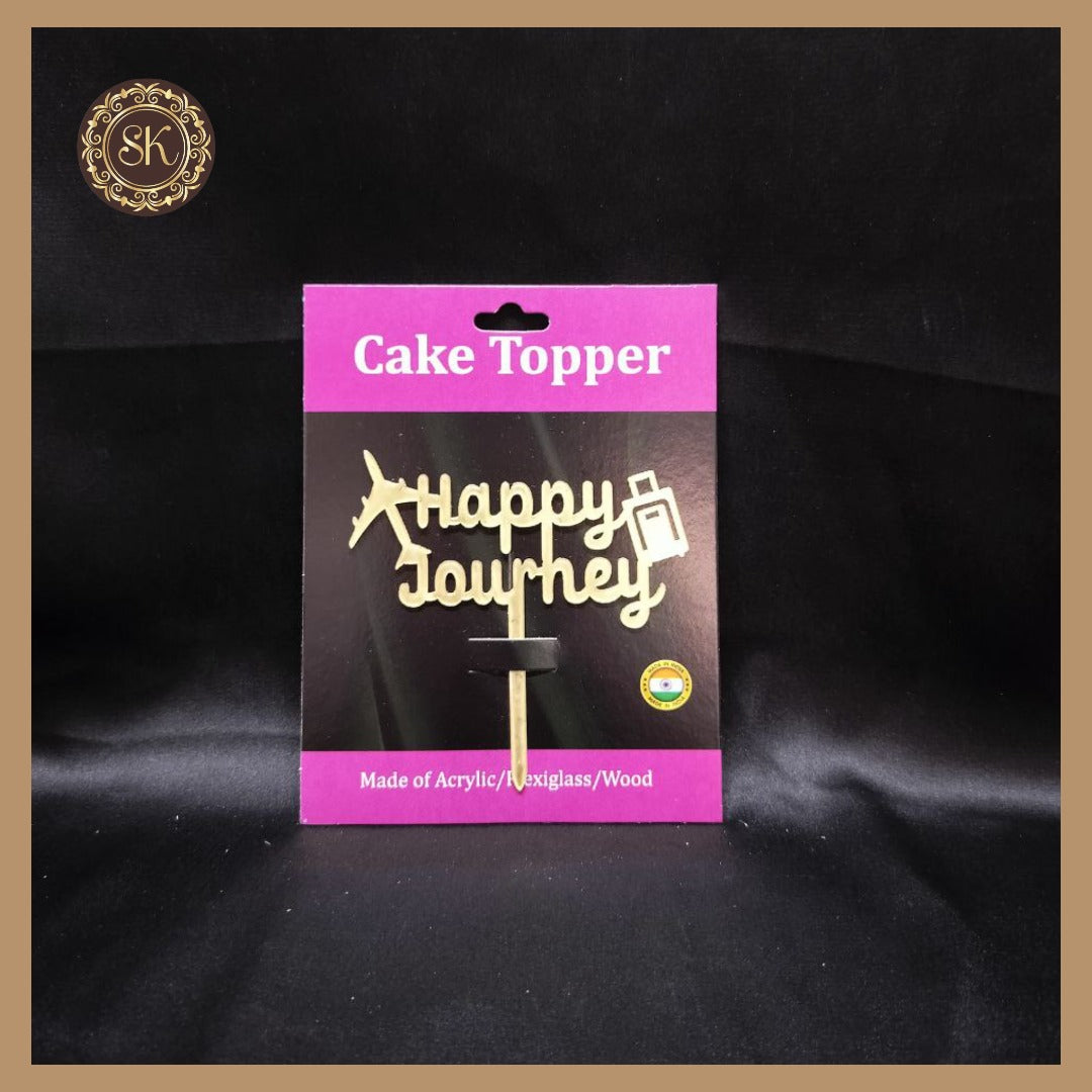 Happy Birthday Cake Topper | Acrylic Cake Topper | Cake Topper 4 inch | Pack of 1 - Golden Colour (T.No.004) Sweetkraft | Baking supplies