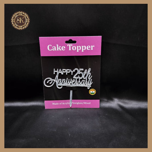Happy Anniversary Cake Topper | Acrylic Cake Topper | Cake Topper 4 inch