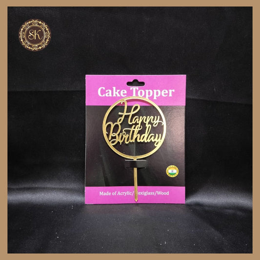 Happy Birthday Cake Topper | Acrylic Cake Topper | Cake Topper 4 inch 