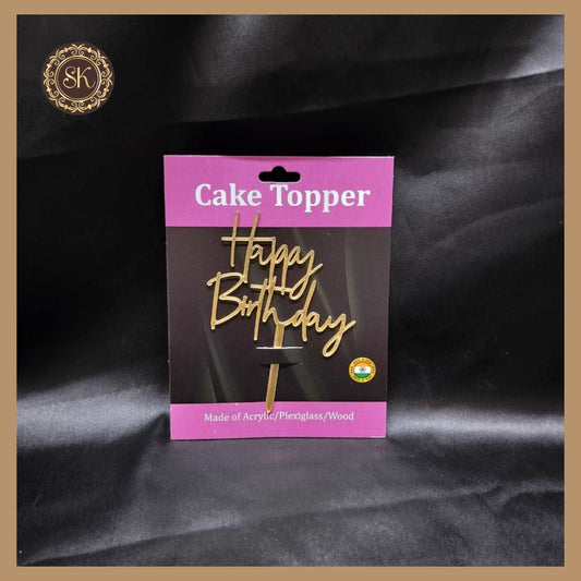 Happy Birthday Cake Topper | Acrylic Cake Topper | Cake Topper 4 inch