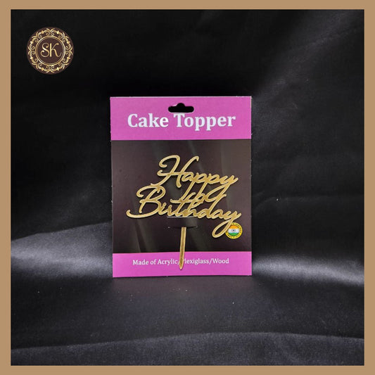 Happy Birthday Cake Topper | Acrylic Cake Topper | Cake Topper 4 inch