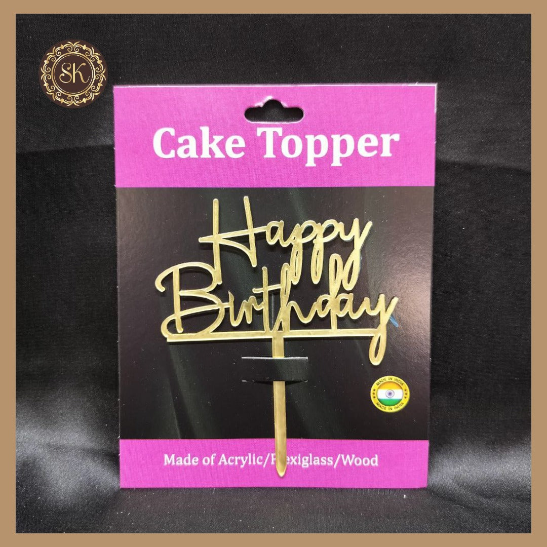 Happy Birthday Cake Topper | Acrylic Cake Topper | Cake Topper 4 inch 