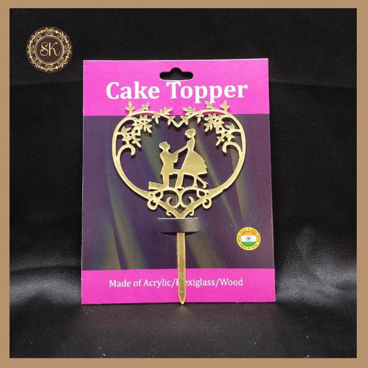 Couple Cake Topper | Acrylic Cake Topper | Valentine's Day Cake Topper | Anniversary Cake Topper |Cake Topper 4 inch